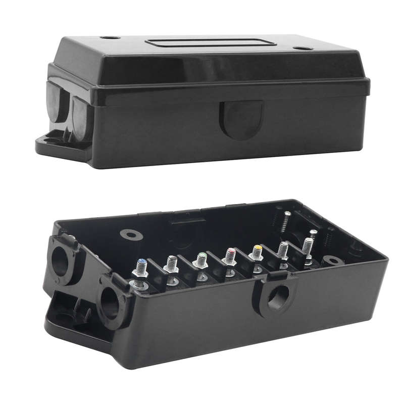 7-Port Trailer Wiring Junction Box 7 Way Trailer Wire 7 Pole Cable Connection Box Cable Towing for R