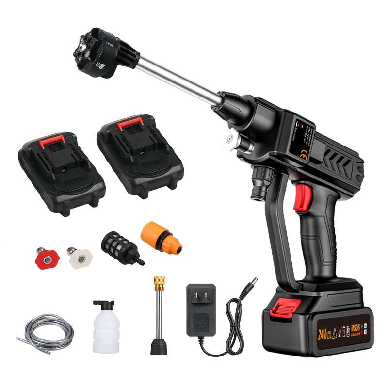 Cordless Power Washer 60Bar 300W High Power Washer Machine with Rechargeable Battery 5in1 Nozzles fo