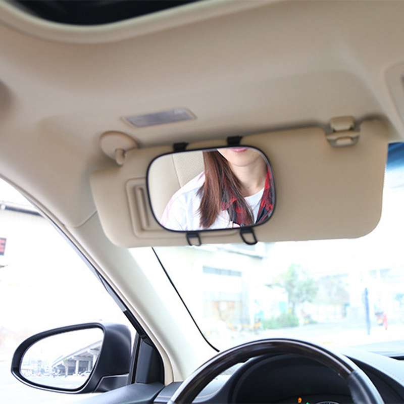 Sun Visor Mirror, Car Visor Vanity Mirror with Straps Universal for Various Cars Trucks Automobile A