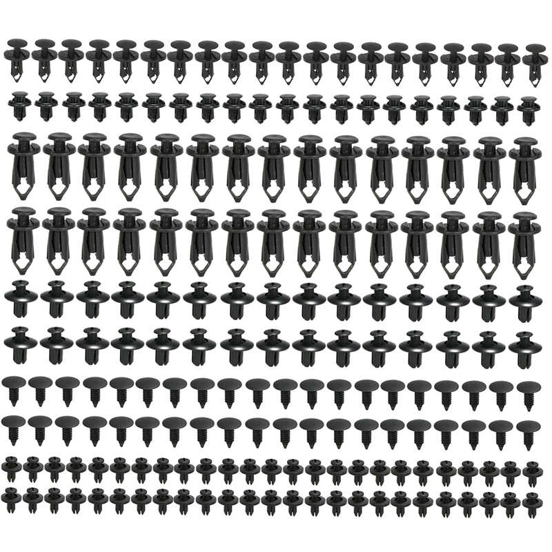 Auto Fastener Clips Plastic Fastener Rivet Clips 190Pcs 6 Sizes Car Push Pin Rivet Trim Clips