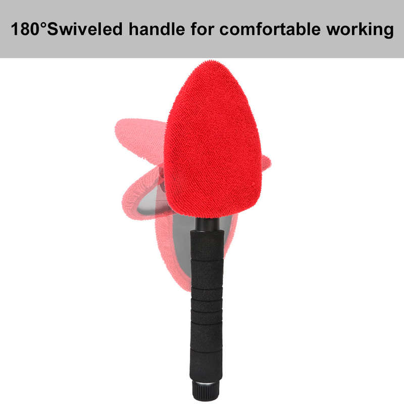 TIROL Car Windshield Cleaner Brush Wiper Telescopic Handle Microfiber Windshield Cleaner Auto Window