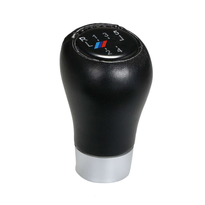 Car Gear Shift Knob Shifter 5 Speed Leather Replacement for BMW 1 3 5 6 Series X1 X3 X5 E60 E61 E65