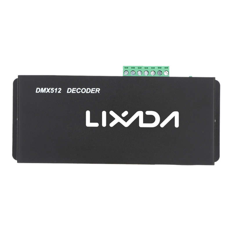 Lixada DMX512 4CH*4A Decoder LED Controller 4 Channels Driver RGBW LED Strip Light DC12V-24V