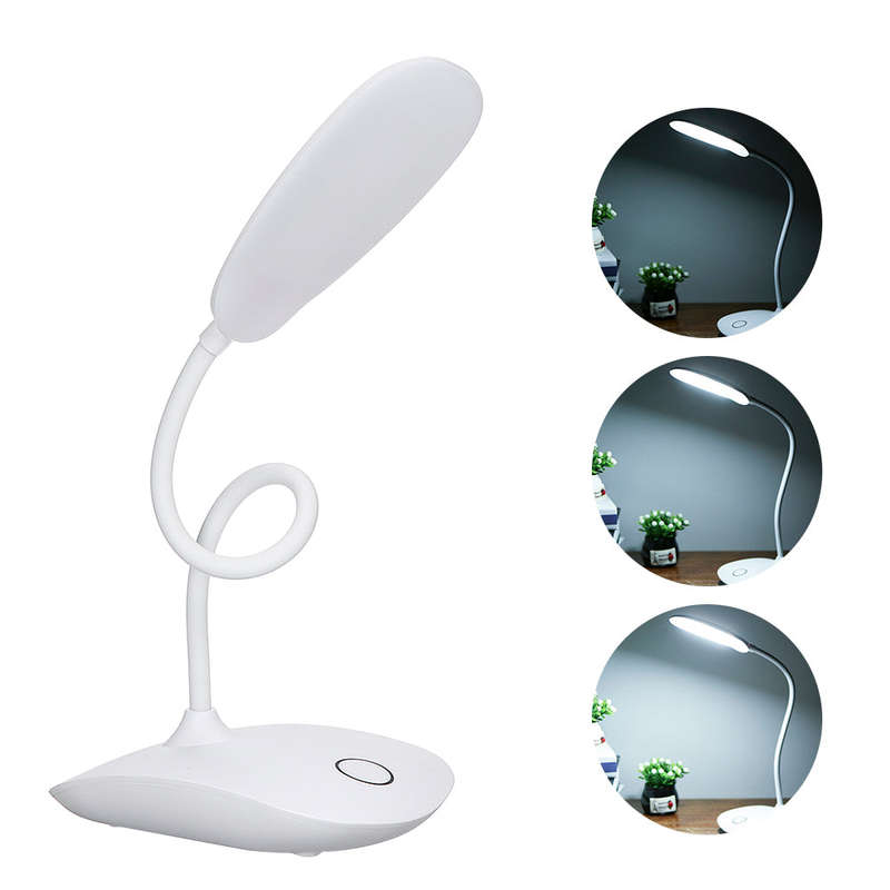 USB Rechargeable 360 Rotating LEDs Desk Lamp 3 Level Brightness Flexible Touching Control Ni