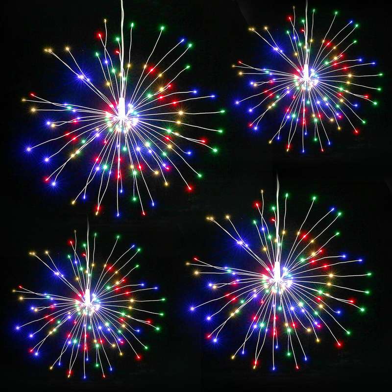 Fairy Firework String Light with Remote Control 120 LEDs Dimmable 8 Lighting Modes Wire Light