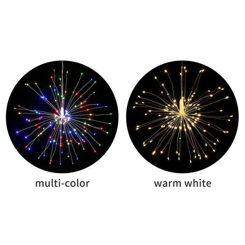 Fairy Firework String Light with Remote Control 120 LEDs Dimmable 8 Lighting Modes Wire Light