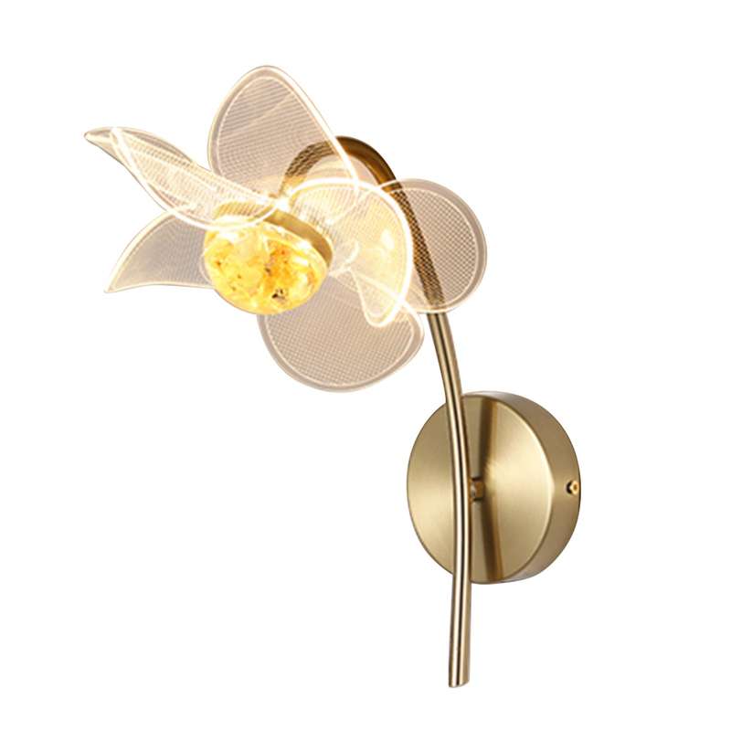 Vintage Wall Sconces Flower Wall Lamp Home Interior Wall Light for Living Room Bedroom Hallwa