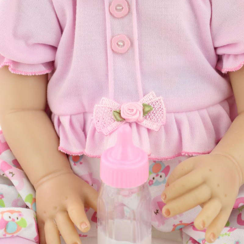 Reborn Baby Doll Girl Toddler Real Lifelike 22 Inch Babies Art Doll Great for Ages 3+ Pink El