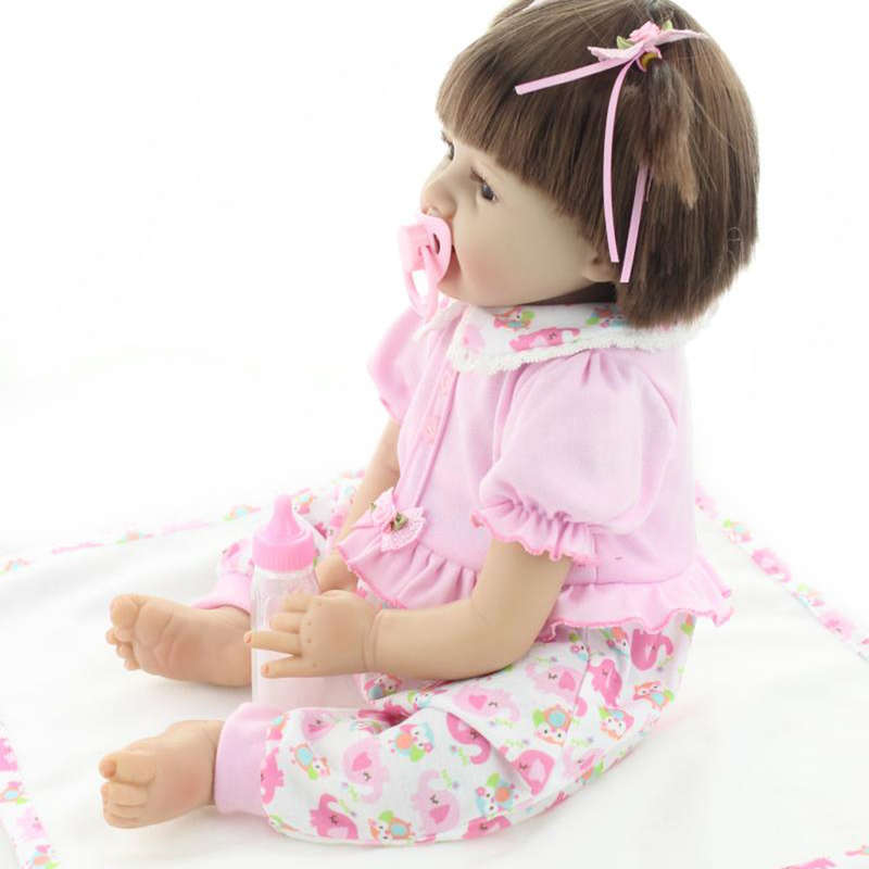 Reborn Baby Doll Girl Toddler Real Lifelike 22 Inch Babies Art Doll Great for Ages 3+ Pink El