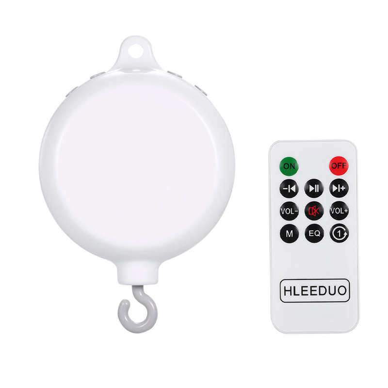 Rotary Baby Crib Bed Toy Musical Mobiles 35 Songs Music Box Remote Control Movement Bells for