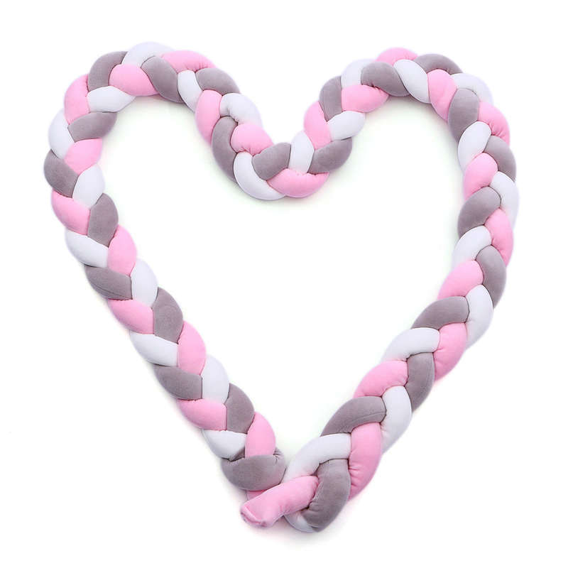 Baby Crib Bumper Knotted Braided Bumper Handmade Soft Knot Pillow Pad Cushion Nursery Cradle