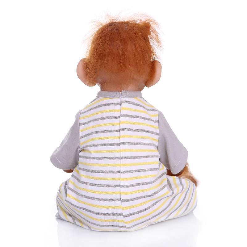 Decdeal Realistic Baby Monkey Doll 16 inch 40 cm Lifelike Reborn Baby Monkey Handmade Detaile