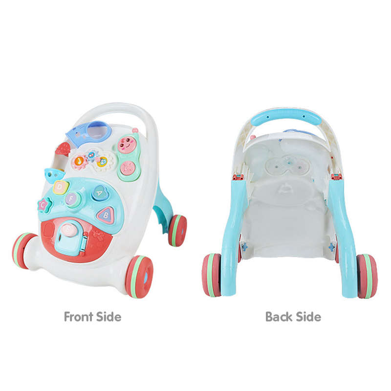 Multifunctional Baby Walker Anti-Rollover Sit-to-Stand Walker Stroller with Multiple Activiti
