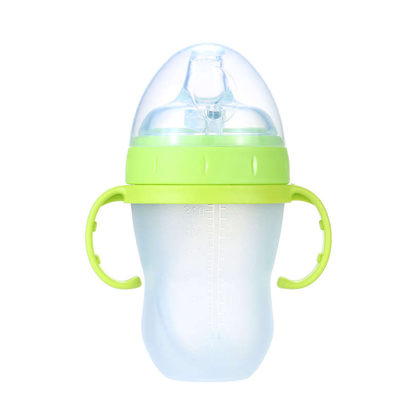 240ml/ 8oz Baby Water Bottle with Straw Wide Mouth Milk Feeding Bottles Leak Proof Non-toxic