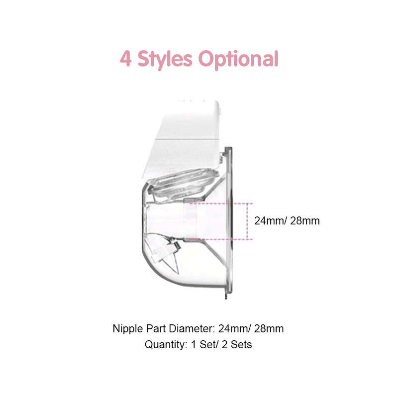 YOUHA 2 Sets Wearable Breast Pump Hands Free Electric Single Portable Wearable Breast Cup 8oz