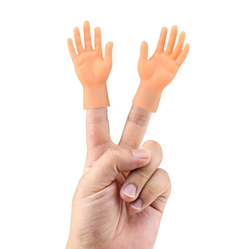 Tiny Hands Left & Right Hand Soft Touch PVC Plastic Hands Mini Finger Puppets Small Hands Mod