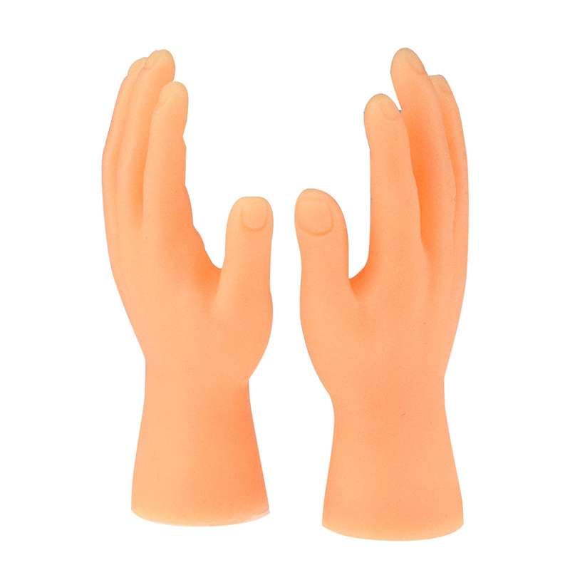 Tiny Hands Left & Right Hand Soft Touch PVC Plastic Hands Mini Finger Puppets Small Hands Mod