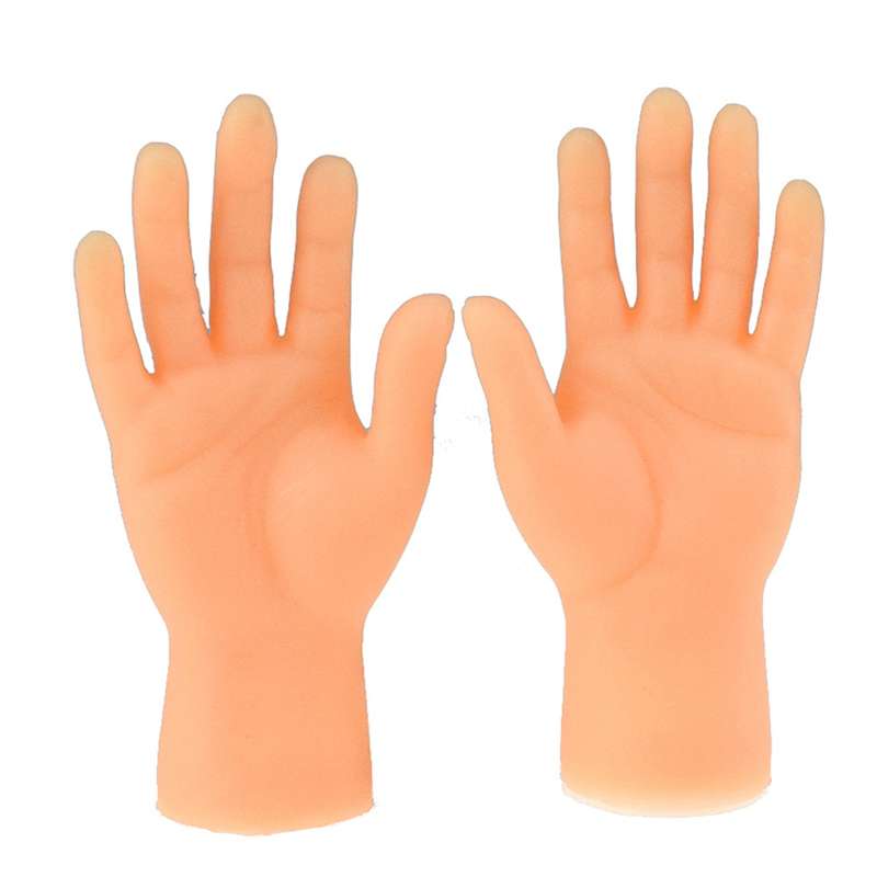 Tiny Hands Left & Right Hand Soft Touch PVC Plastic Hands Mini Finger Puppets Small Hands Mod