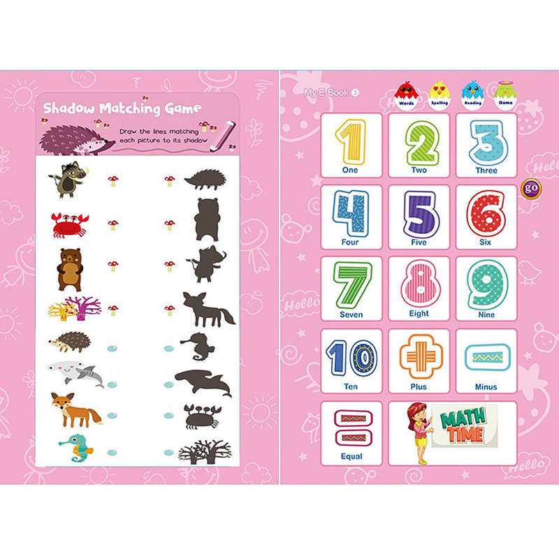 English Sound Board Book Interactive Talking Book Early Educational Reading Toy for Toddlers