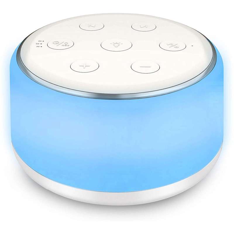 Desktop White Noise Machine Sleep Sound Machine for Baby Sleep Soother 7 Colors Night Lights