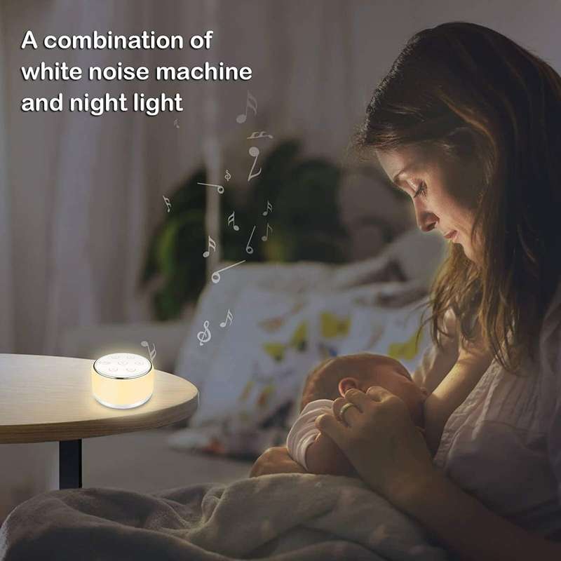 Desktop White Noise Machine Sleep Sound Machine for Baby Sleep Soother 7 Colors Night Lights