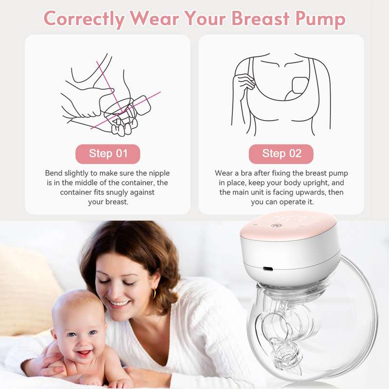 YOUHA P3 Wearable Breast Pump Portable Hands Free Electric Breast Pump for Breastfeeding LED