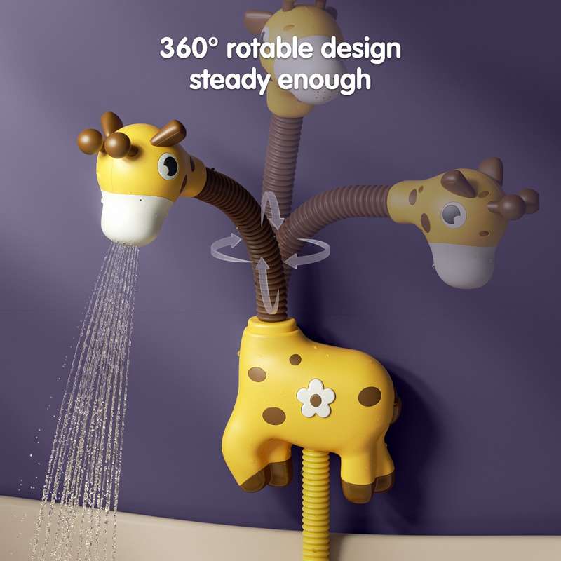 Baby Bath Toys with Shower Head Cute Giraffe Water Spray Shower Summer Bathtub Toy for Toddle
