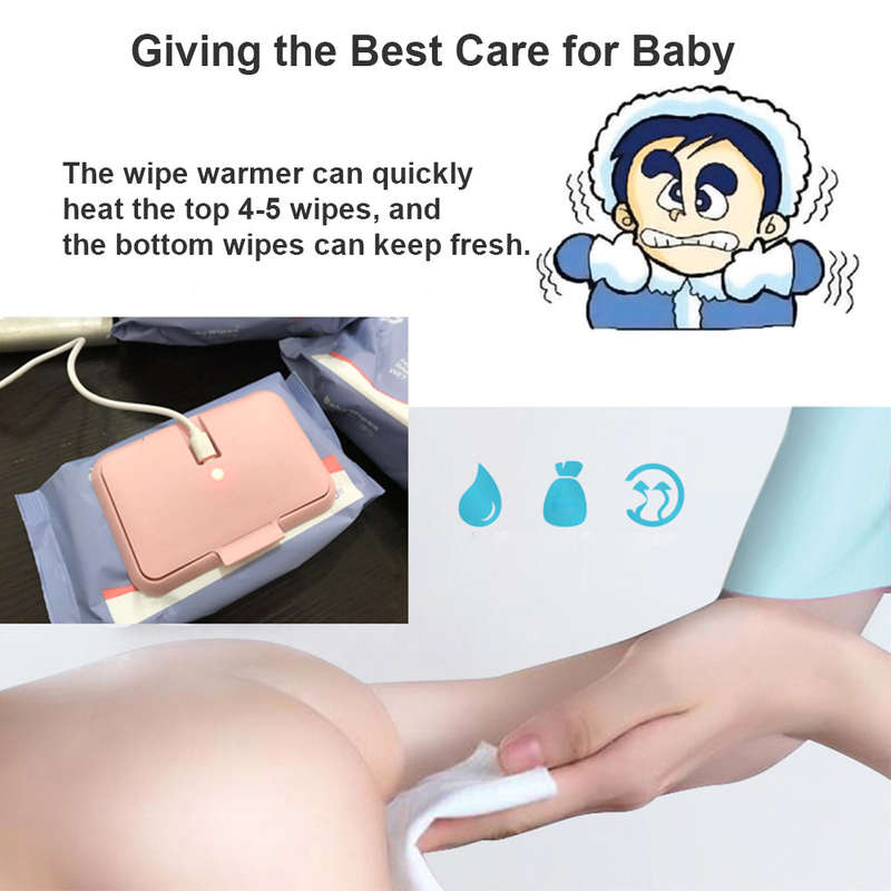 Baby Wipe Warmer Portable Baby Wet Wipes Warmer Heater USB Powered Perfect for Traveling