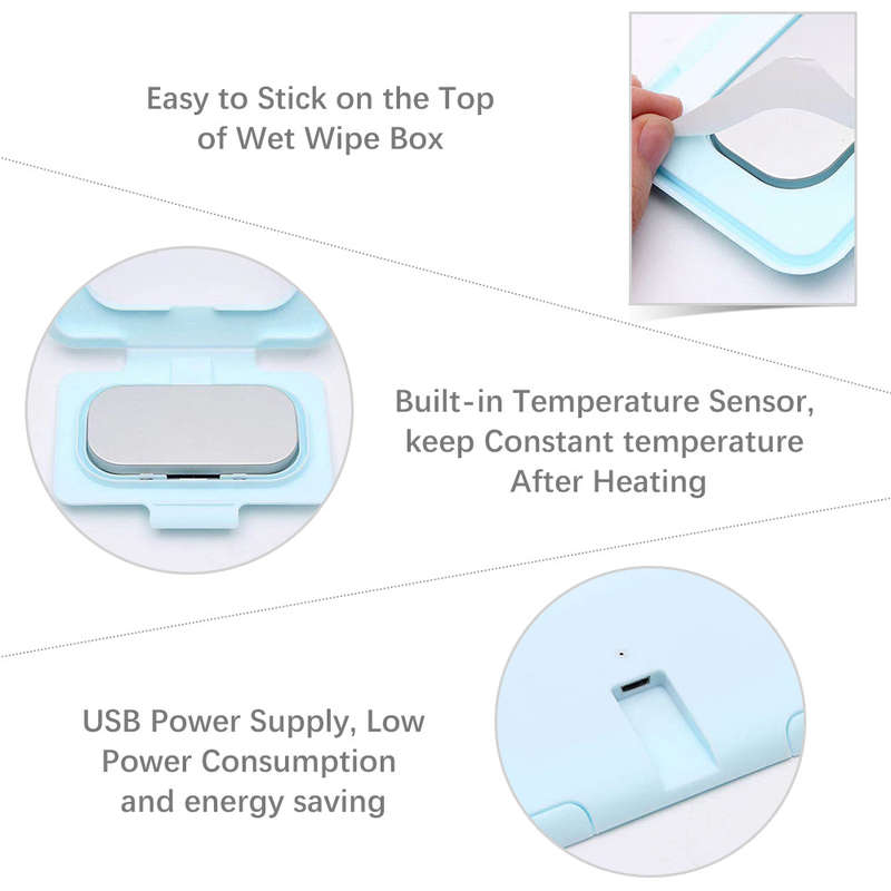 Baby Wipe Warmer Portable Baby Wet Wipes Warmer Heater USB Powered Perfect for Traveling
