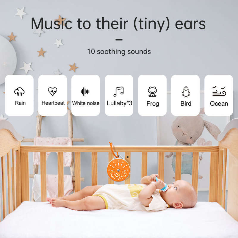 Portable Baby Sleep Machine White Noise Sound Machine for Baby Sleeping 7 Colors Star Night L