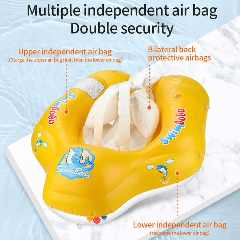 SwimBoBo Inflatable Baby Swimming Float  Baby Swim Float Ring Cute Baby Pool Float Pool Toys