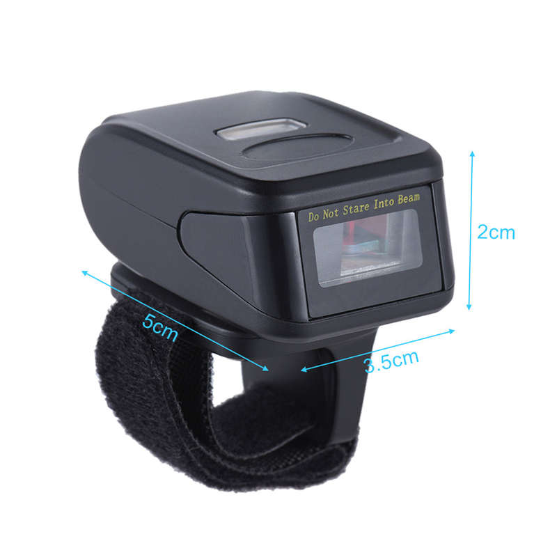 Portable Handheld BT Wireless Ring Finger 1D Barcode Scanner Reader Support for Windows XP 7.