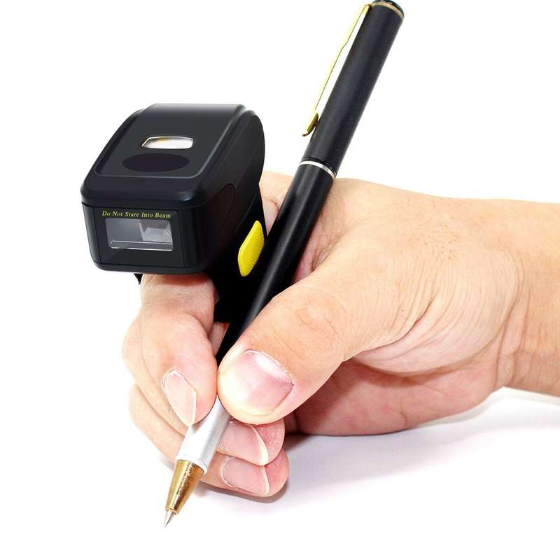 Portable Handheld BT Wireless Ring Finger 1D Barcode Scanner Reader Support for Windows XP 7.