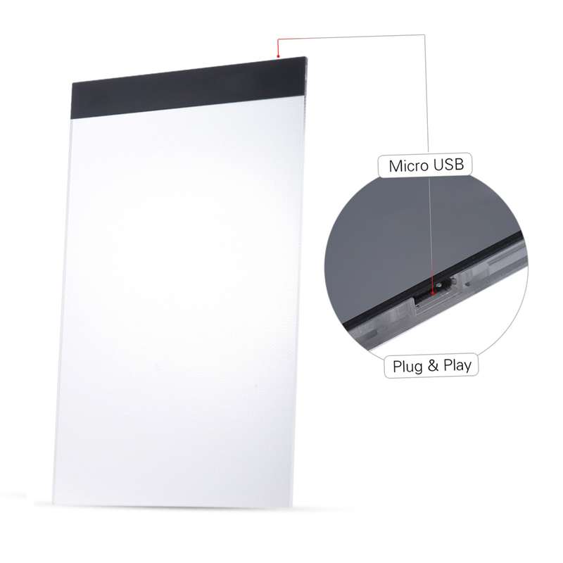 Portable A4 LED Light Box Drawing Tracing Tracer Copy Board Table Pad Panel Copyboard with US