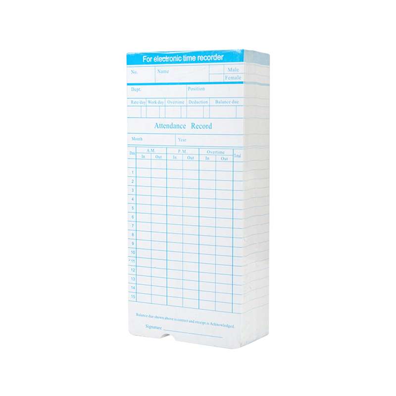 90pcs/ Pack Time Cards Timecards Monthly 2-sided 18 * 8.4cm for Employee Attendance Time Cloc