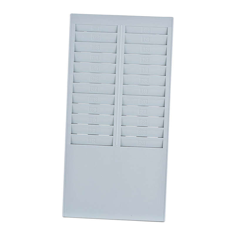 Bisofice Time Card Rack Wall Mount Holder 24 Pocket Slot for Attendance Recorder Punch Time O