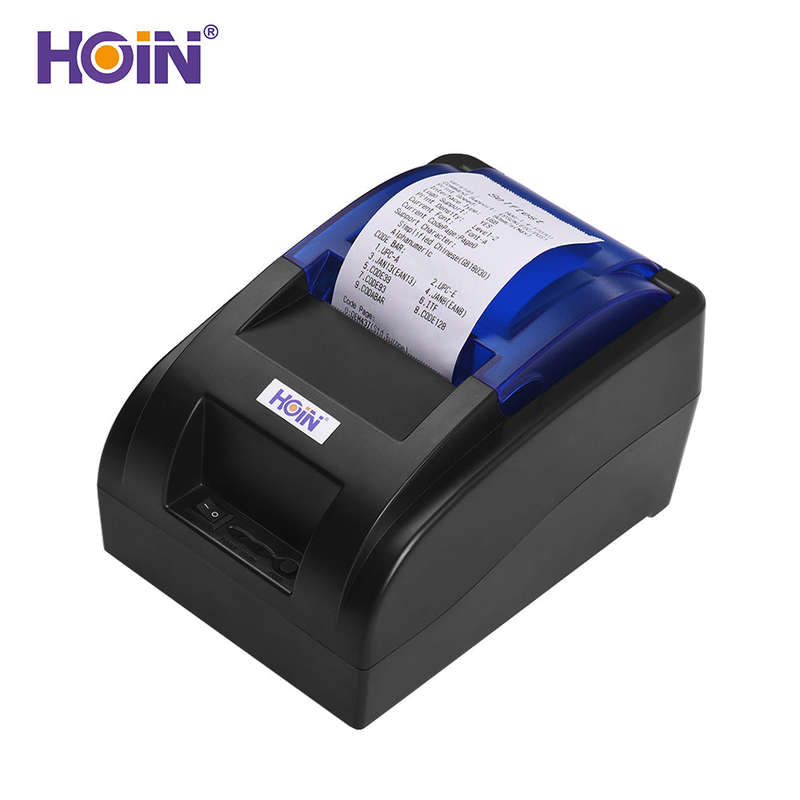 HOIN Portable 58mm Thermal Receipt Printer with BT & USB Interface High Speed Bill Ticket Cle