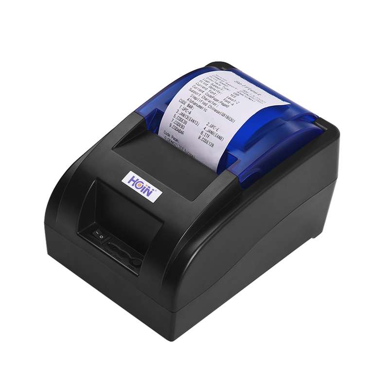 HOIN Portable 58mm Thermal Receipt Printer with BT & USB Interface High Speed Bill Ticket Cle