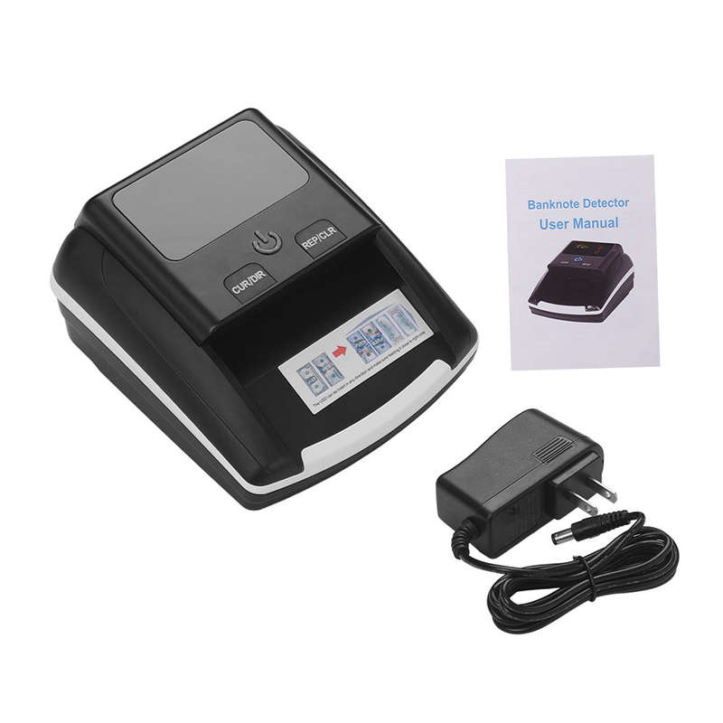 Portable Small Banknote Bill Detector Denomination Value Counter UV/MG/IR Detection with Batt