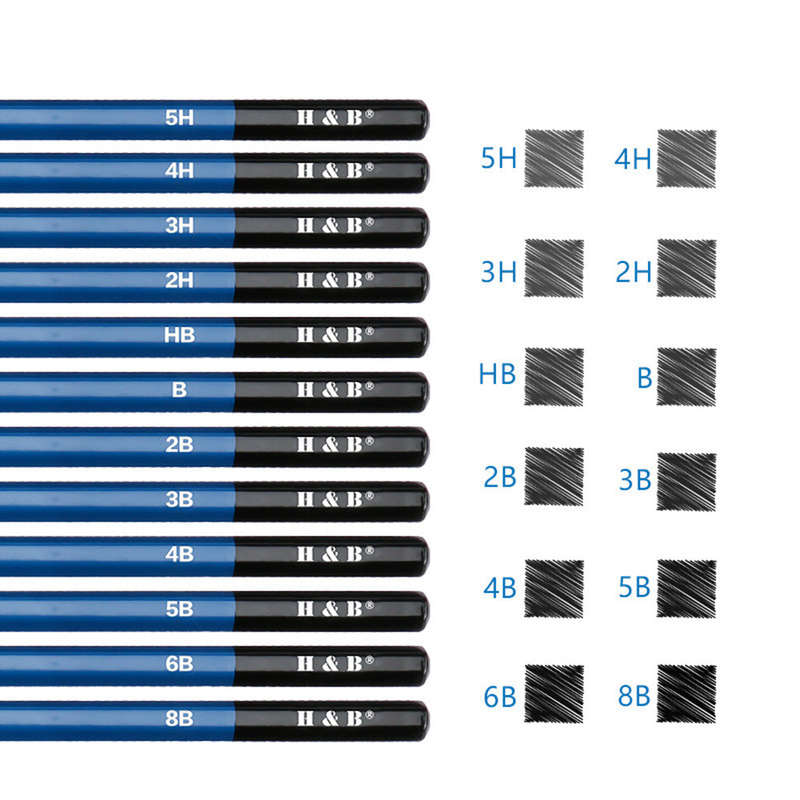 H&B 71pcs/set Professional Drawing Kit Sketch Pencils Art Sketching Painting Supplies with Ca