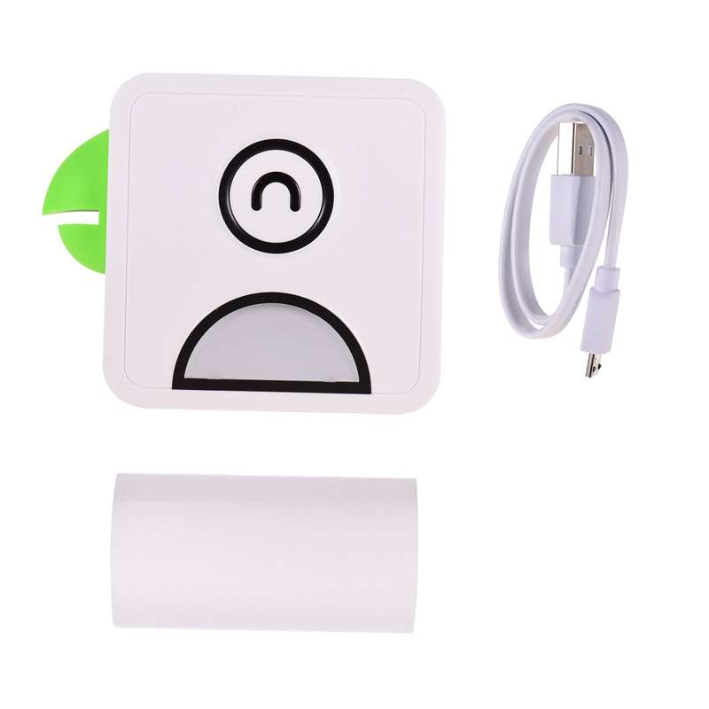 Poooli Pocket Thermal Printer 58mm Wireless BT Printer 300dpi with 1 Roll Thermal Paper for P