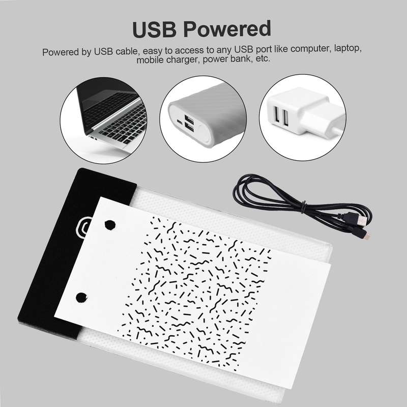Flip Book Kit with Light Pad LED Light Box Tablet 300 Sheets Drawing Paper Flipbook with Bind