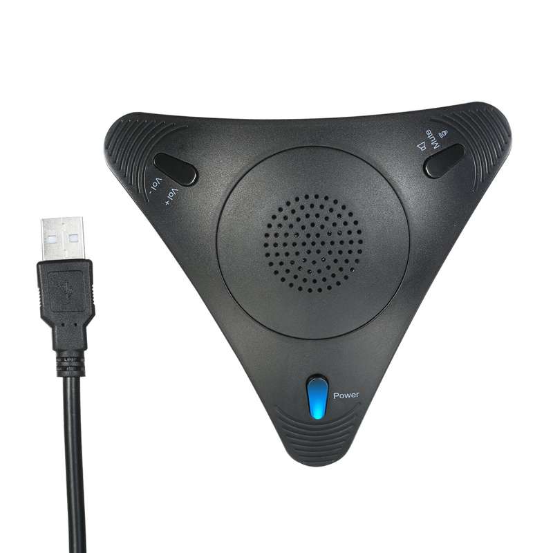 USB Conference Computer Microphone VOIP Omnidirectional Desktop Wired Microphone Built-in Spe