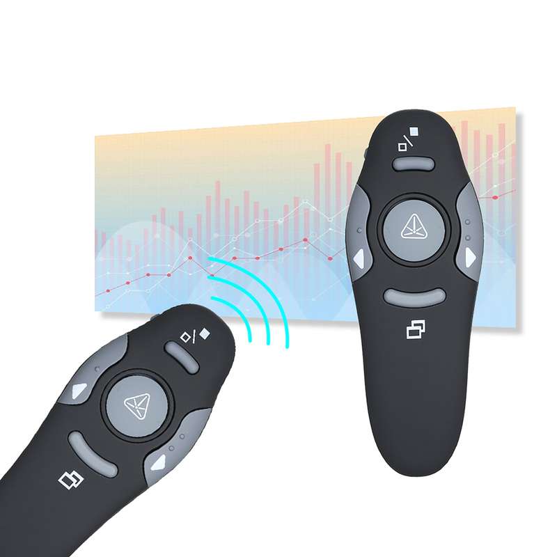 2.4GHz Wireless Powerpoint Presenter Presentation Pointer PPT Clicker with USB Receiver 360