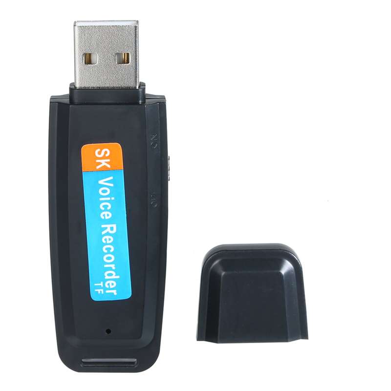 Mini Portable USB Voice Recorder Rechargeable U-Disk Recorder One-Button Recording Storage Su
