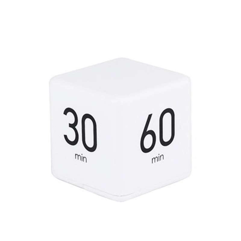 Portable Cube Timer Digital Kitchen Timer Countdown Alarm 15-20-30-60 Minutes Flip Timing wit