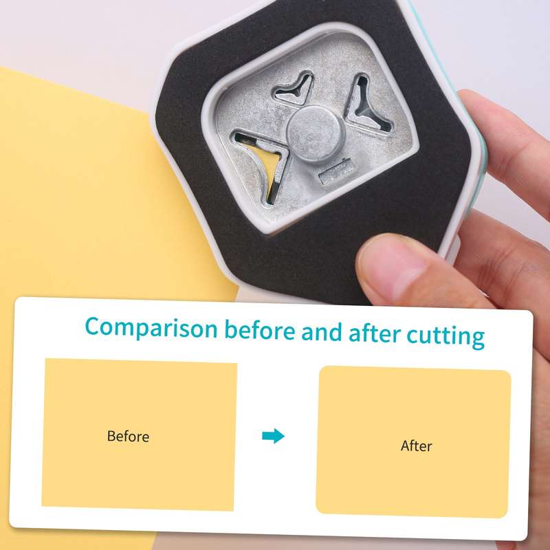 3-in-1 Corner Rounder Punch R4/R7/R10mm Round Corner Trimmer Cutter for Card Photo Paper Lami