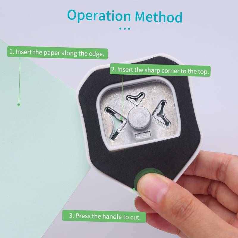 3-in-1 Corner Rounder Punch R4/R7/R10mm Round Corner Trimmer Cutter for Card Photo Paper Lami
