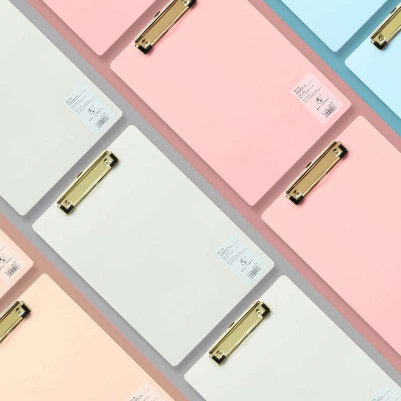 A4 Plastic Clipboard Hardboard Writing Pad Profile Clip with Hanging Hole for Students School