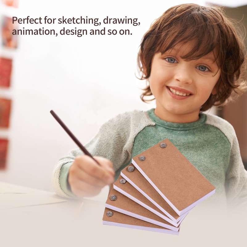 Blank Flip Book Kit with 300 Sheets Animation Paper Flipbook Binding Screws for LED Tracing L